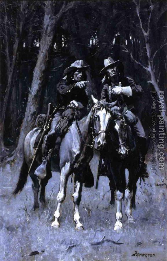 Frederic Remington : Cheyenne Scouts Patrolling the Big Timber of the North Canadian Oklahoma